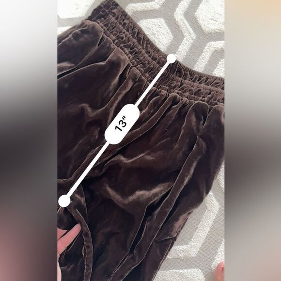 Anthropologie The Somerset Wide Leg Pants Velvet Edition in Brown M NWT - Picture 14 of 15